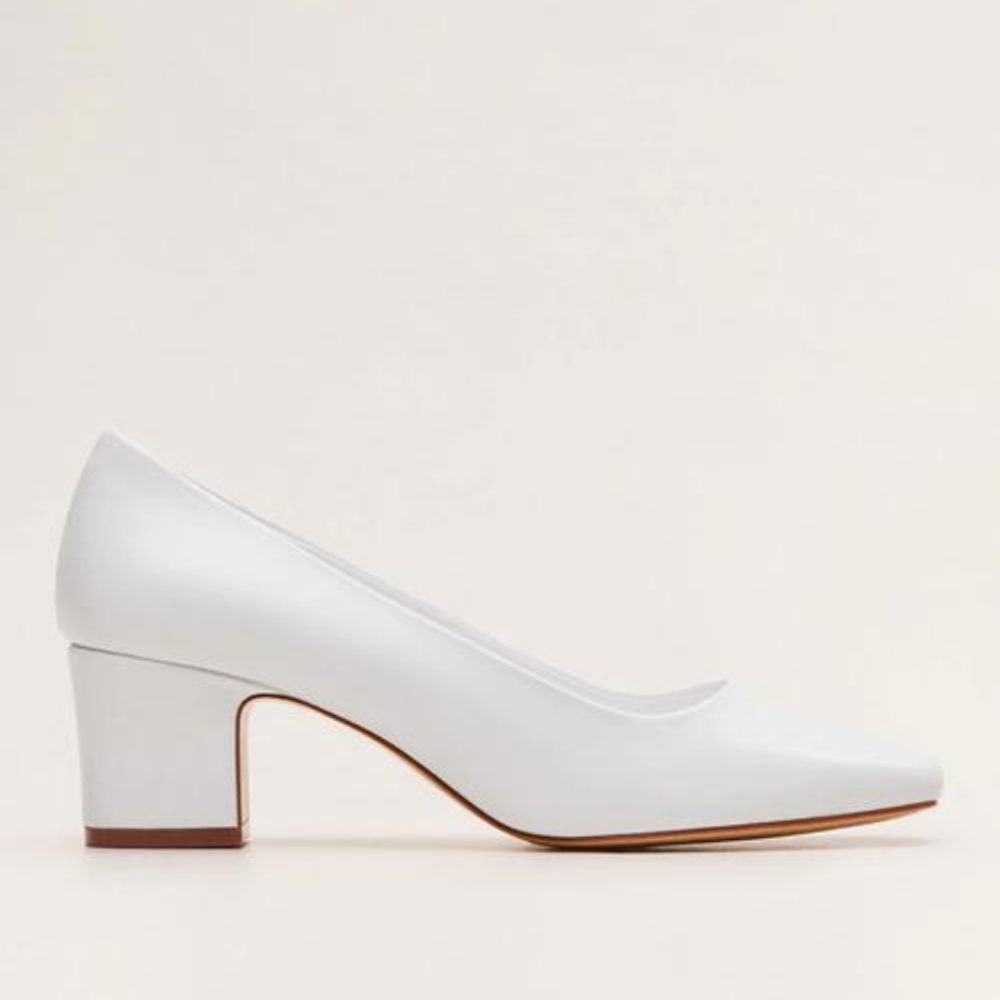 Mango White Patent Leather Heels